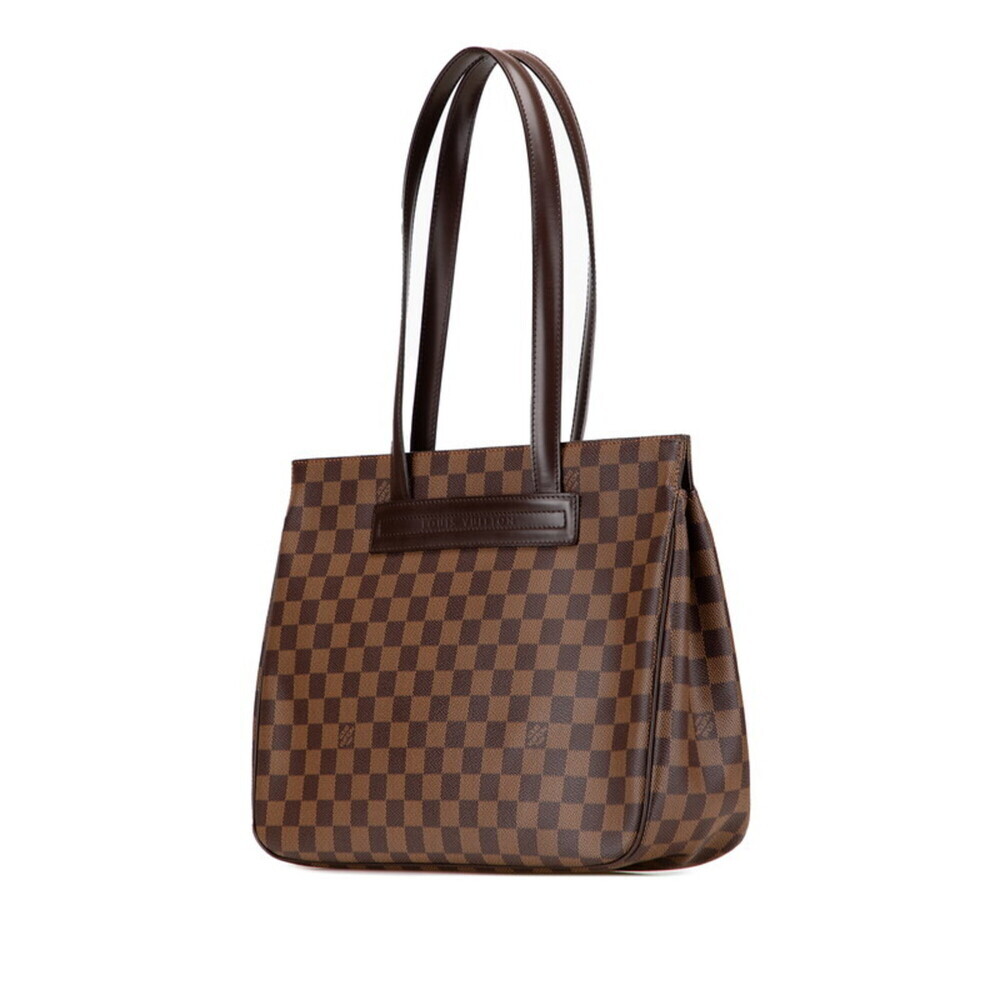 LOUIS VUITTON Authentic Brown Damier Leather Tote Bag - Picture 2 of 10